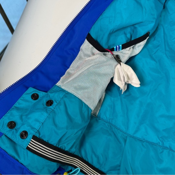 Obermeyer insulated ski jacket women’s snow coat chevron stripes size 8 blue - Picture 13 of 15